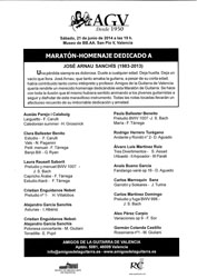 Marat&oacute;n-Homenaje dedicado a Jos&eacute; Arnau Sanch&iacute;s (1983-2013)
